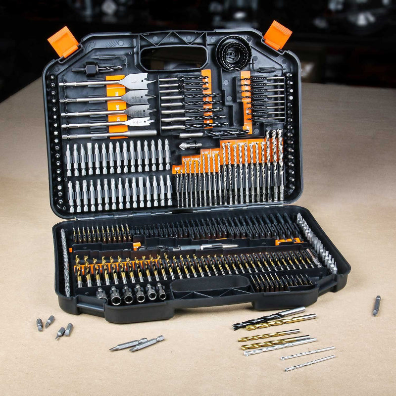 Conjunto de 246 brocas HSS revestidas de titânio - Corte, perfuração e polimento