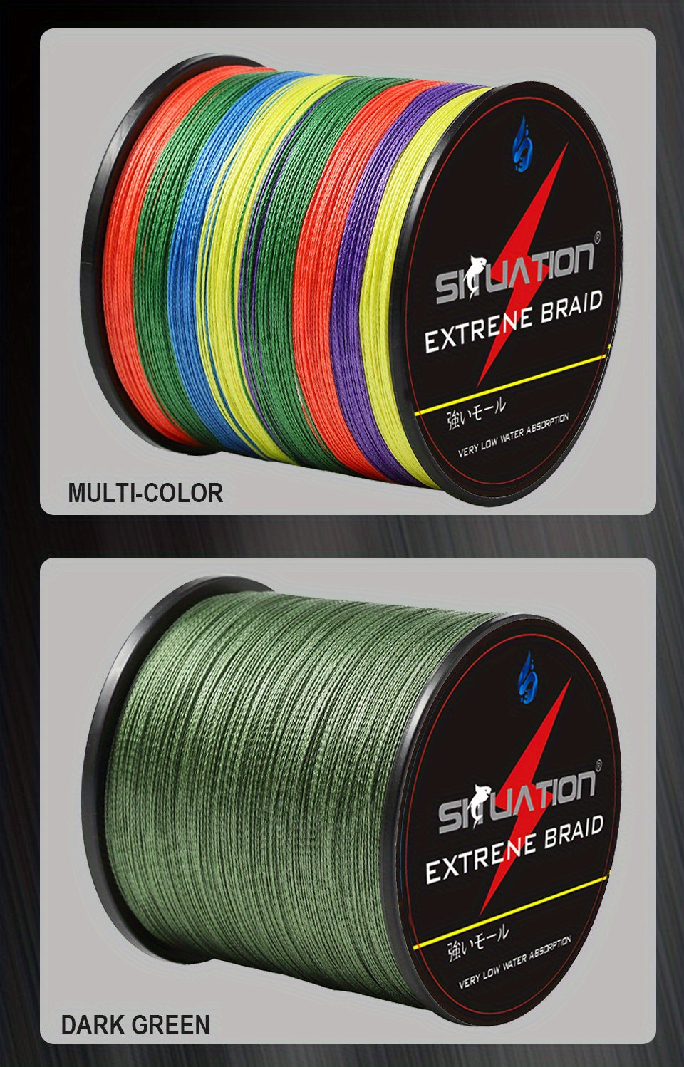 Linha de pesca resistente e suave de 500 m/1640 pés, linha trançada