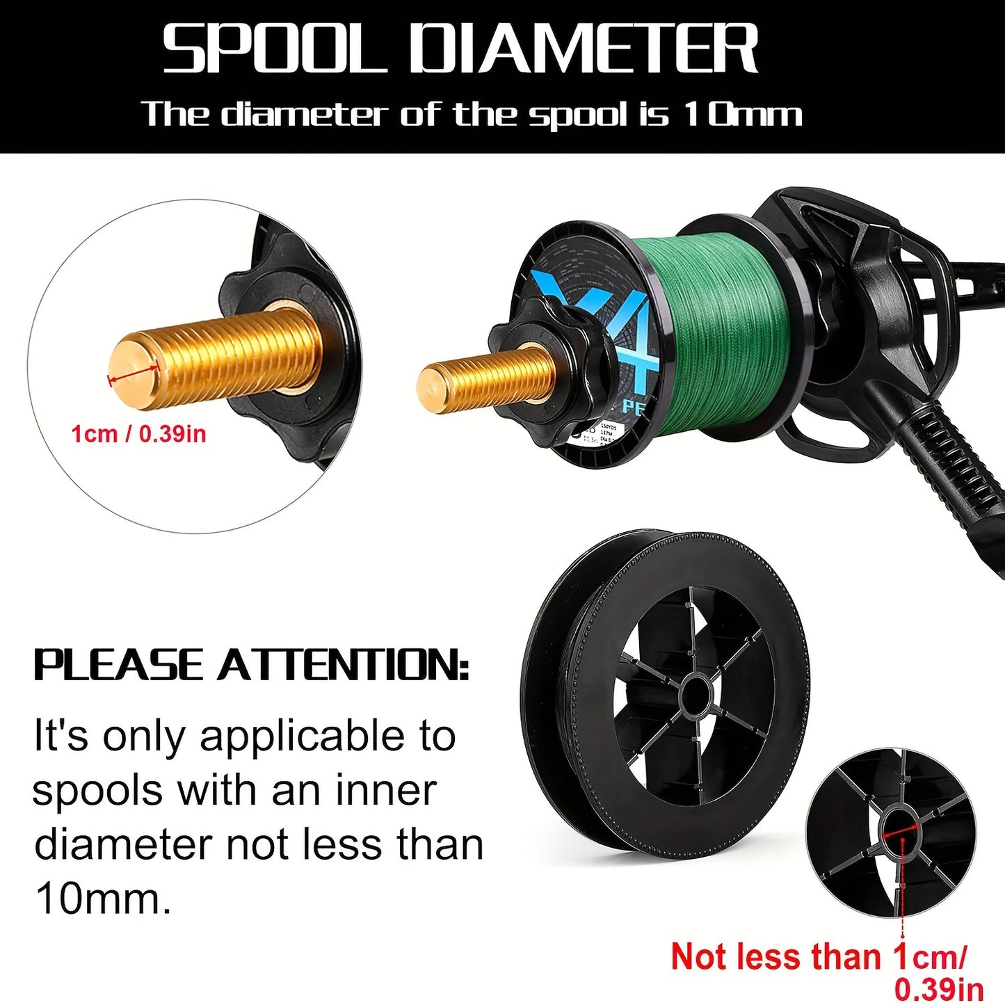 Bobinador de linha de pesca compacto e portátil PLUSINNO com função de desenrolador.