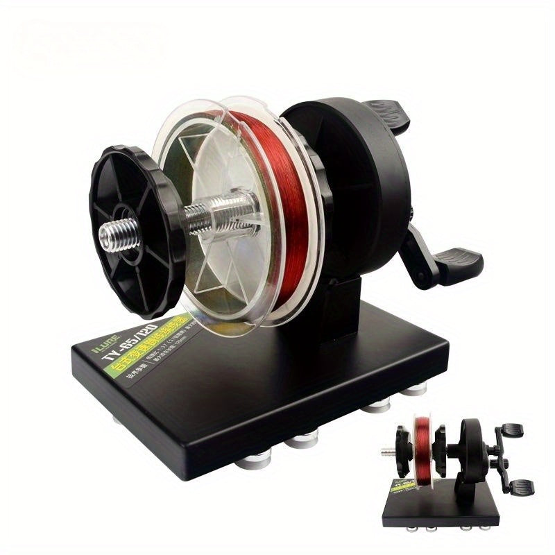 Enrolador de linha de pesca Easy Spool com estação de enrolamento de carretel giratorio