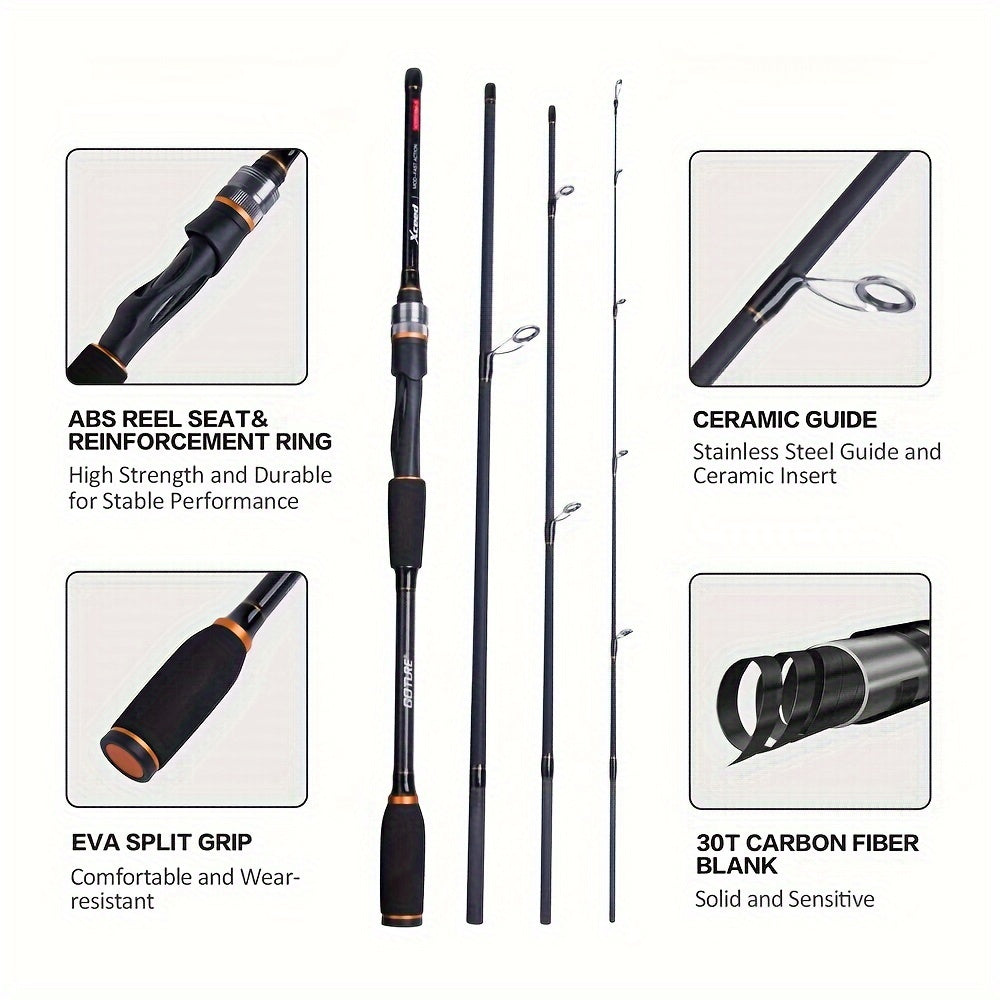 Vara de pesca Goture Xceed de carbono para spinning/casting de 1,98 m a 3,6 m/6,6...