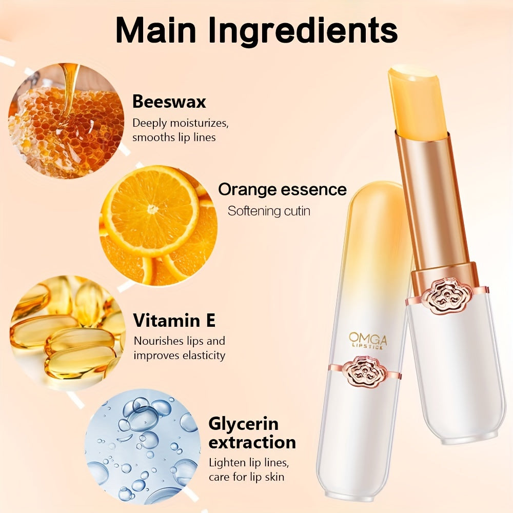 labial hidratante de longa duração que muda de cor.