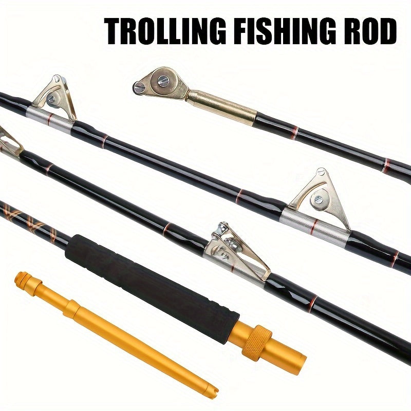 Vara de pesca de corrico de 2 seções, vara de pesca de garoupa, vara de pesca lenta , 150-250 libras, 1,6 m/5,25 pés, 1,8 m/5,91 pés, 2,1 m/6,89 pés