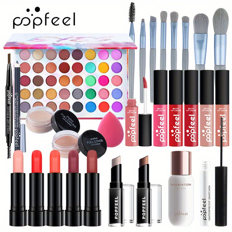 Kit completo de maquiagem para presente.