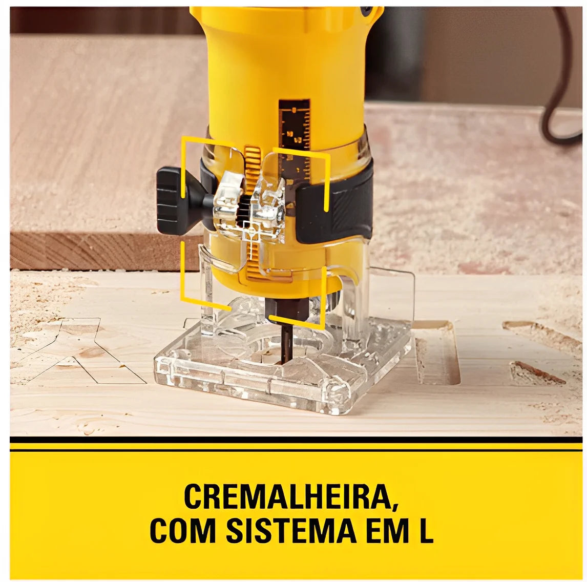 Máquina de laminação manual Tupia 6mm 600W e estojo de transporte.