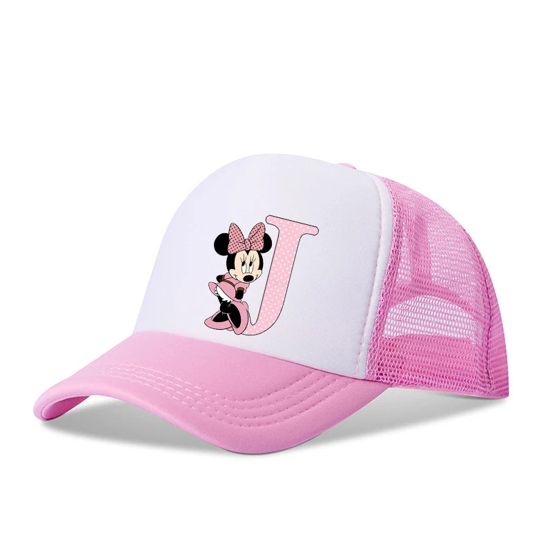 Boné de beisebol com letras da Minnie Mouse da Disney ,anime, desenho animado