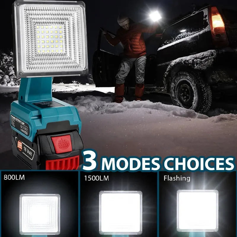 Bosch 18V Bateria de íon-lítio Luz LED Holofote de trabalho externo Lâmpada.