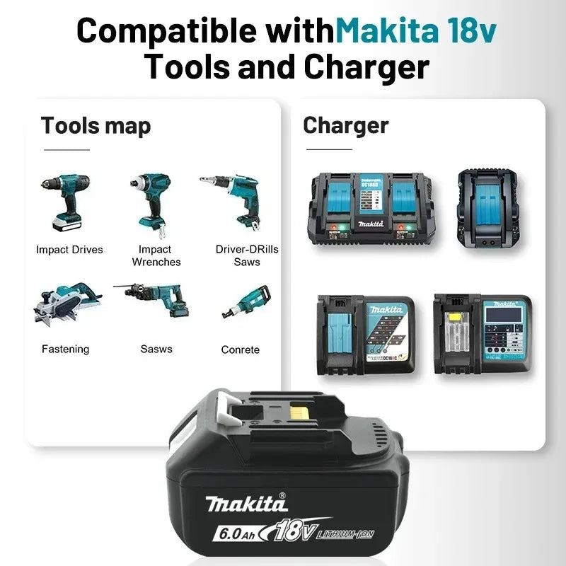 Bateria Makita 18V 6.0Ah.