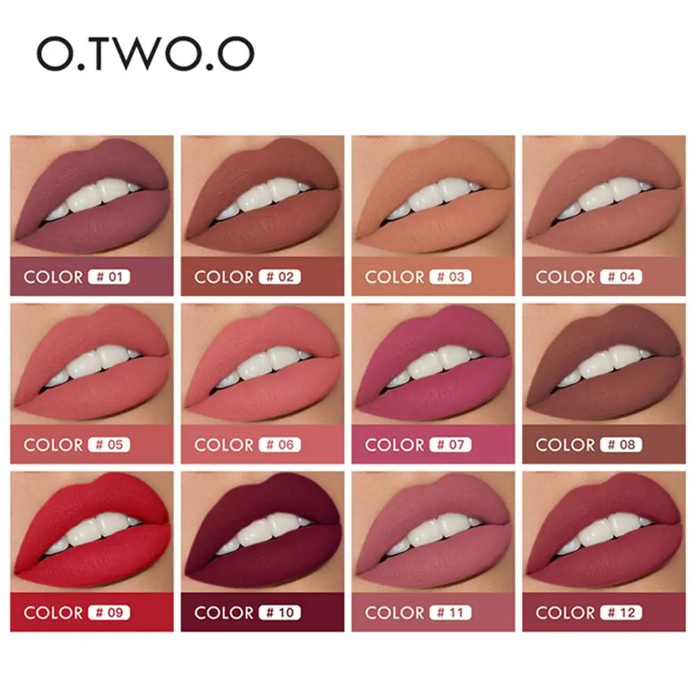 Batom Matte Brilho Labial Cosméticos À Prova D'água.