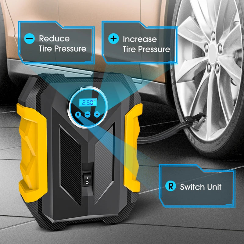 Compressor de ar portátil para automóvel.
