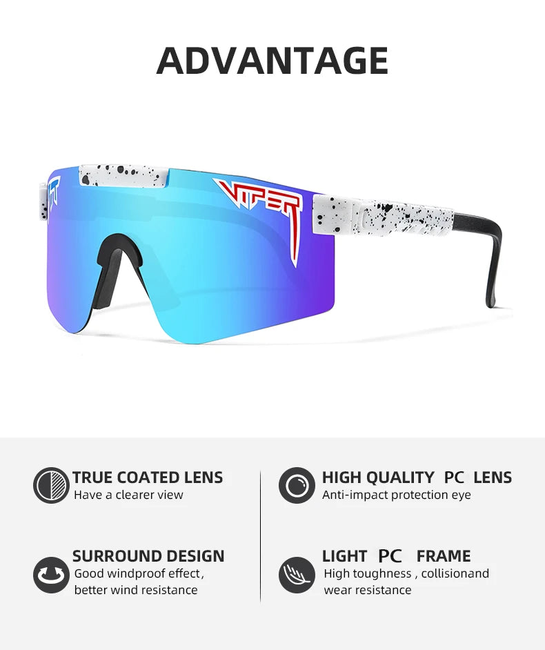 Óculos de sol PIT Viper Outdoor Youth UV400 para homens e mulheres,