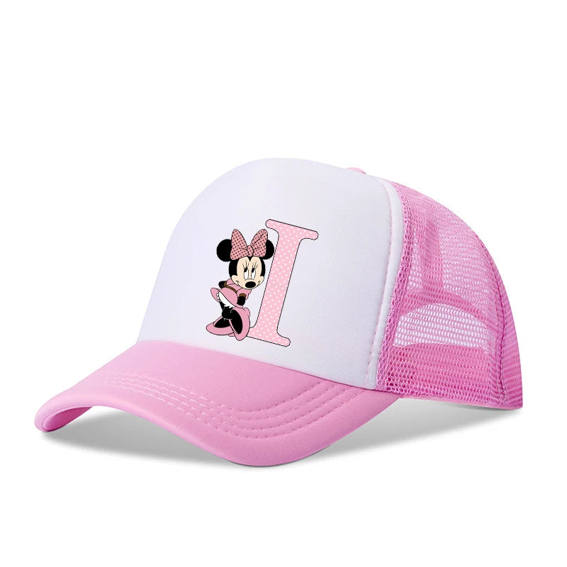 Boné de beisebol com letras da Minnie Mouse da Disney ,anime, desenho animado