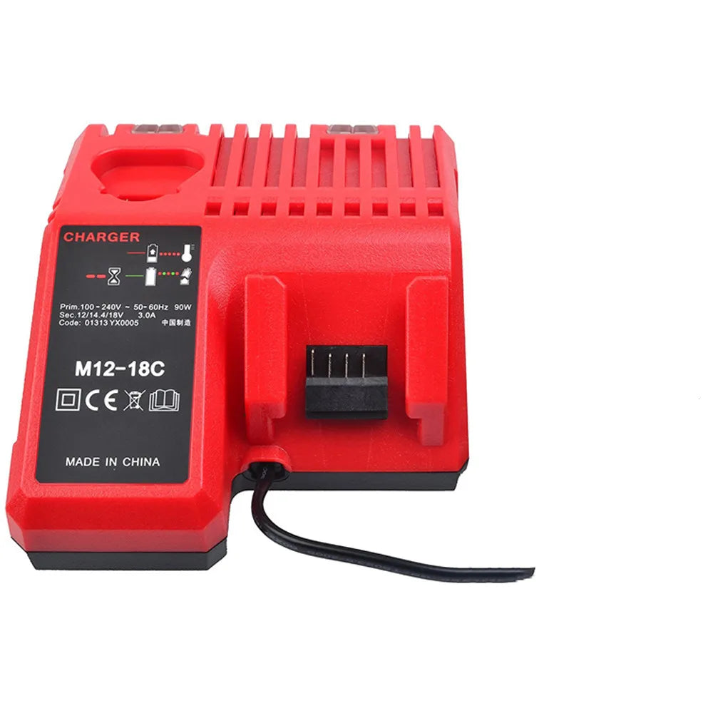 Carregador de bateria de íons de lítio M12-18C para Milwaukee 12 V.