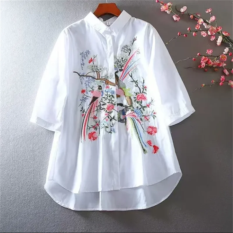 Blusa de arte literária para mulheres, camisa, blusas de porcelana.