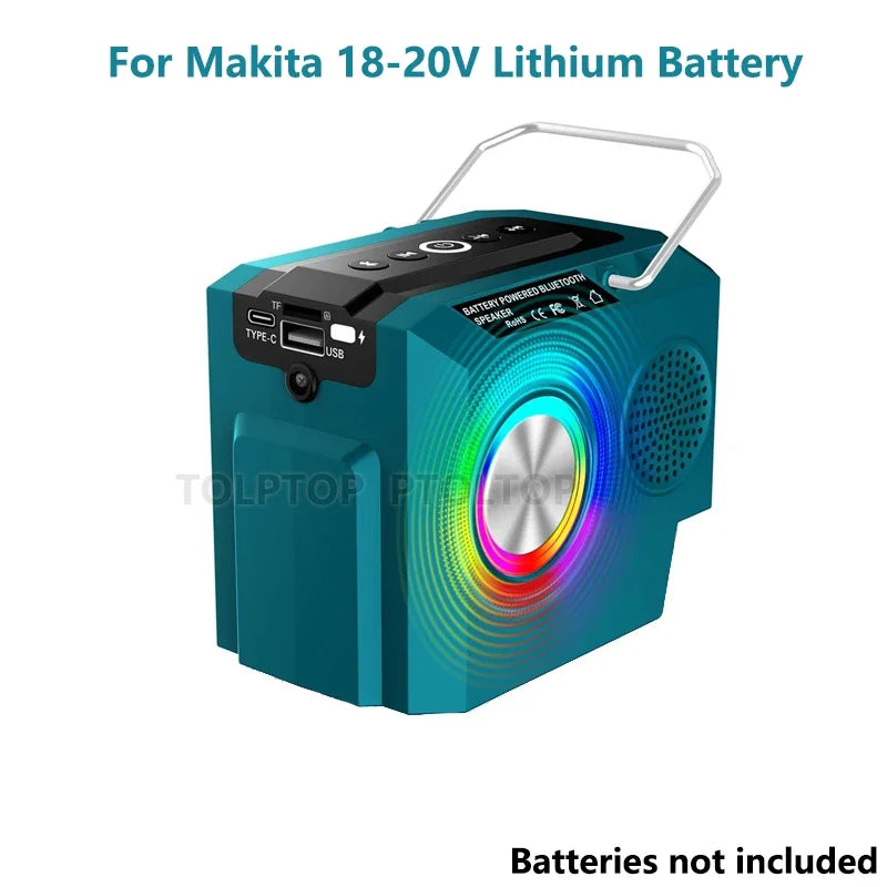 Reprodutor Bluetooth para Makita 18V bateria de íon de lítio BL1820 BL1830 BL1840.