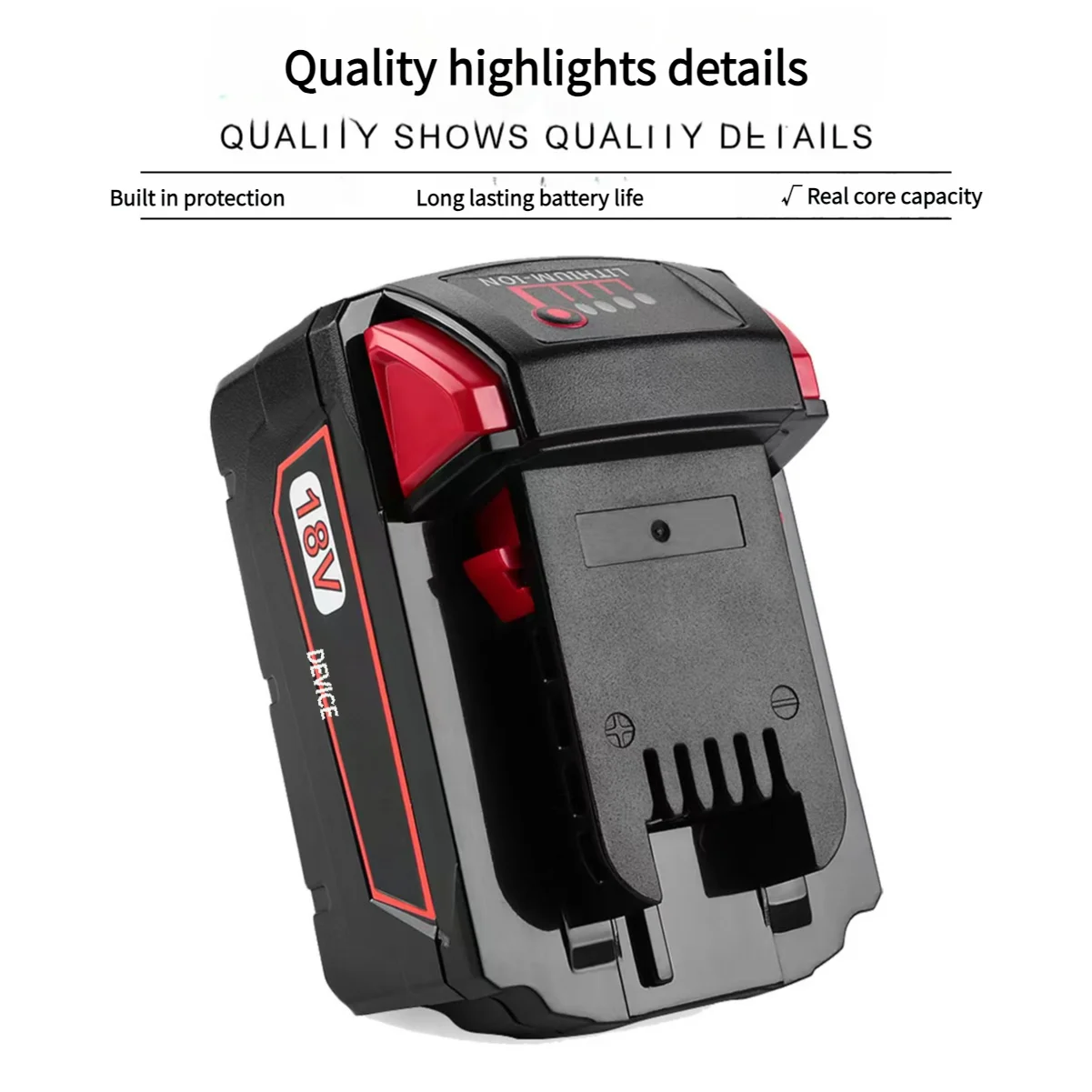 Bateria de íon de lítio 18V 8000mAh, Milwaukee.