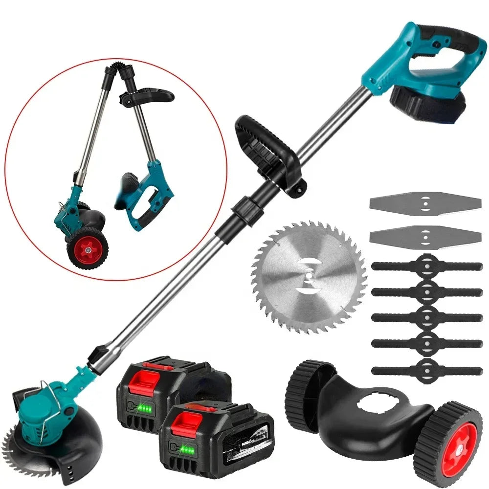 Cortador de grama elétrico sem fio de 1500 W e 7 polegadas.