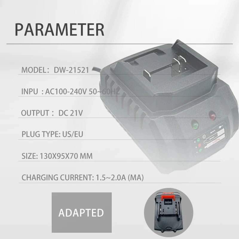 Carregador de bateria para Makita modelo 18V 21V.