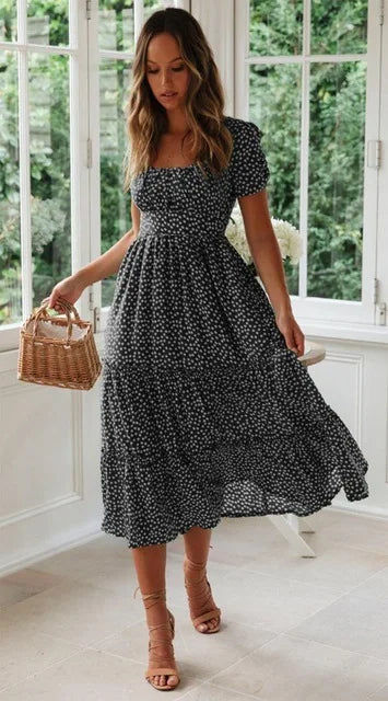 Vestidos com manga e estampa fofa