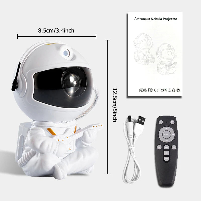 Projetor de estrelas Galaxy Night Light Astronauta Projetor espacial Estrelado