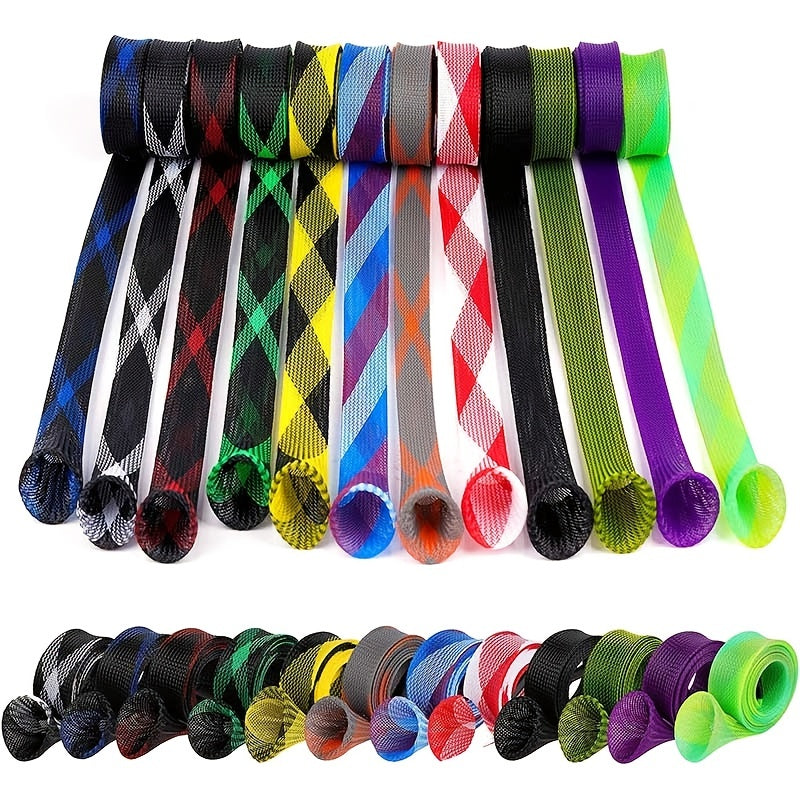 Pacote com 12 capas para varas de pesca em malha trançada - protege varas de arremesso e spinning, ideais para pesca marítima e armazenamento de equipamentos