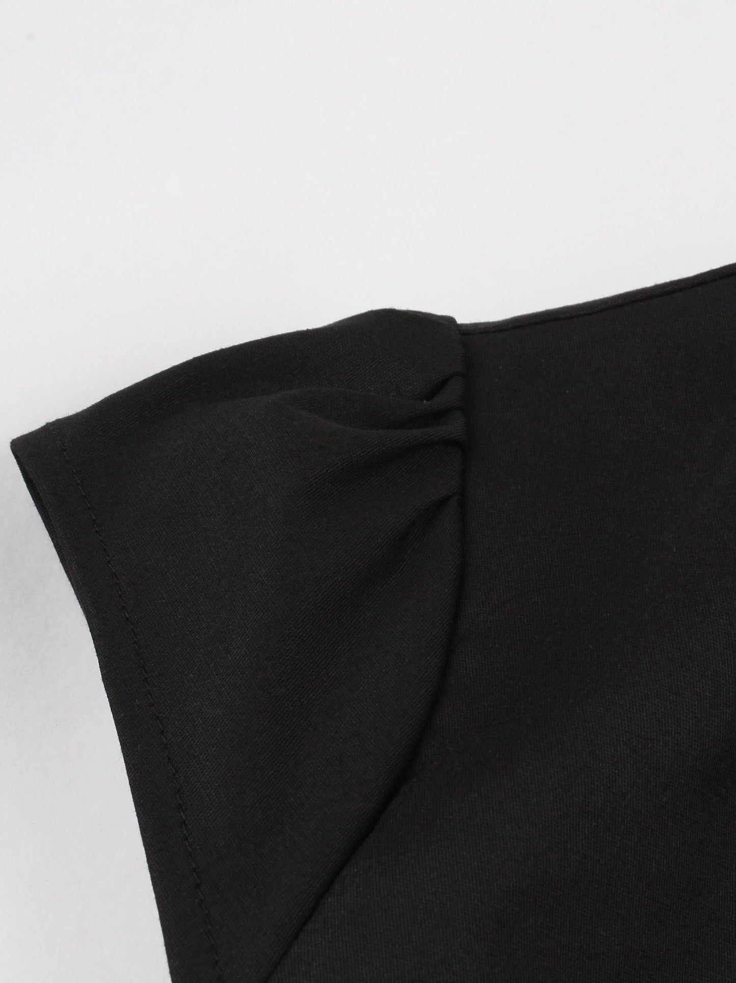 Vestido curto feminino estilo A-Line, vestido de coquetel franzido.
