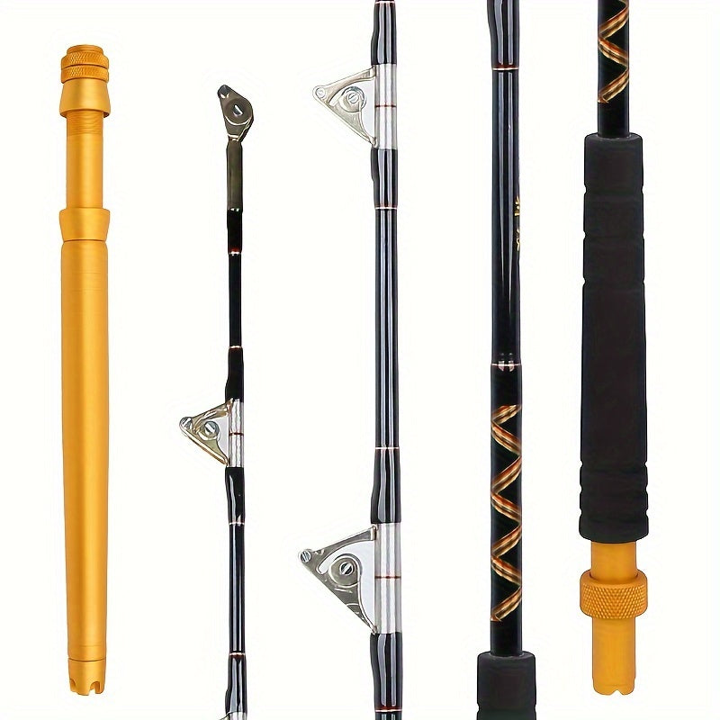 Vara de pesca de corrico de 2 seções, vara de pesca de garoupa, vara de pesca lenta , 150-250 libras, 1,6 m/5,25 pés, 1,8 m/5,91 pés, 2,1 m/6,89 pés