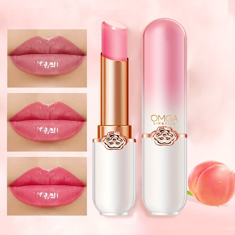 labial hidratante de longa duração que muda de cor.