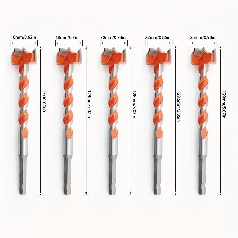 5 peças, brocas abridoras de furos premium para marcenaria.