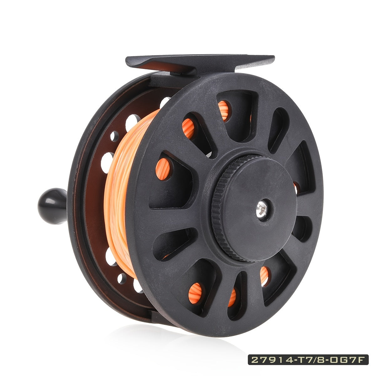 Conjunto combinado de carretel e linha de pesca com mosca pré-carregados..