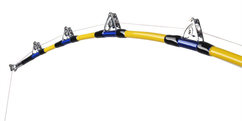 Vara de pesca de corrico de 2 seções - Vara de pesca de jigging lento em água salgada para garoupas, 80-180 libras/100-200 libras, 165 cm/5,4 pés de comprimento