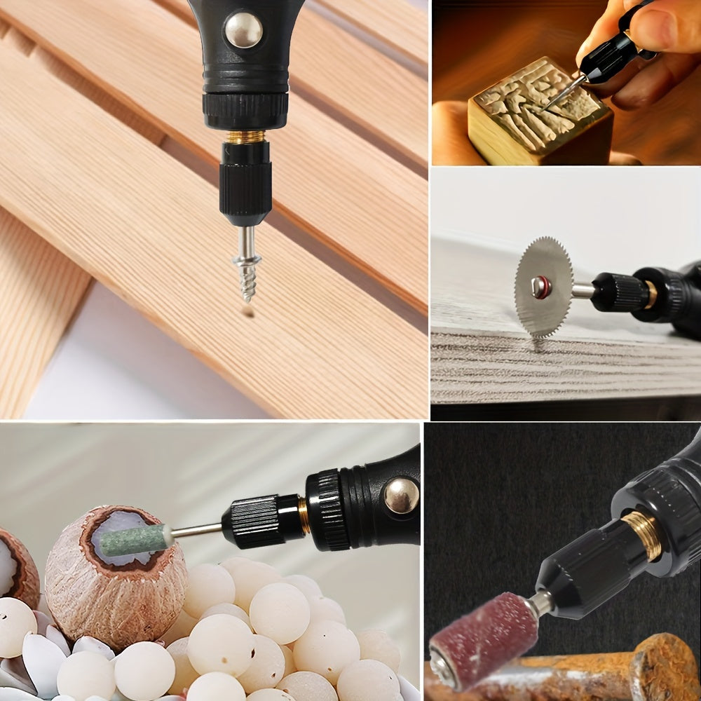 Mini furadeira, kit de ferramentas rotativas com caixa, acessórios para ferramentas