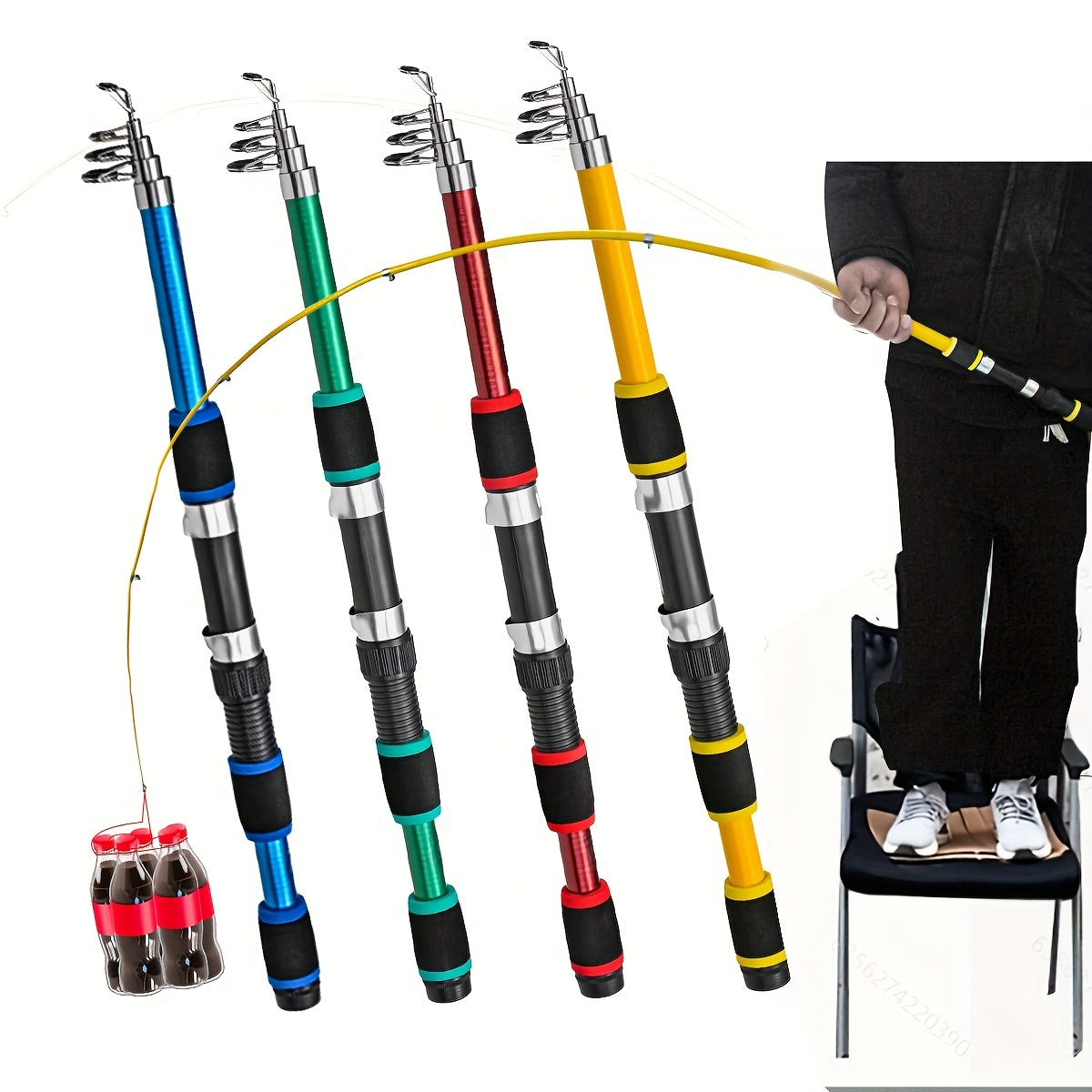 Vara de pesca telescópica de viagem: aproveite a pesca em qualquer lugar com esta vara de pesca leve de fibra de vidro