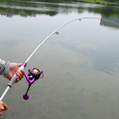 Vara de Pesca de 2 Seções 1,8 m/6 pés Vara de Carbono Duravél,Bonita com Cabo de EVA para Viagem, Pesca de Carpa e Robalo de Água Doce