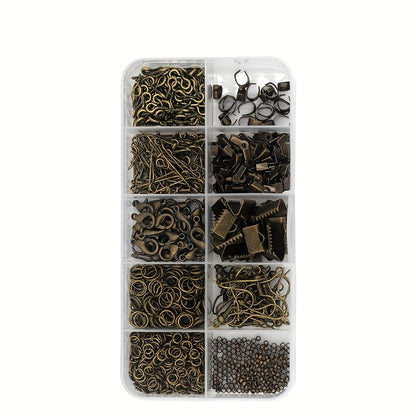 Kit para iniciantes em fabricação de joias com 900 peças, brincos, colares, ETC...