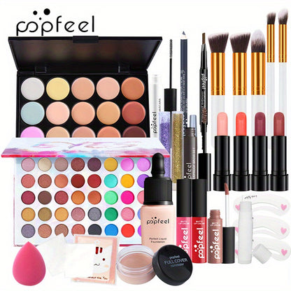 Kit completo de maquiagem para presente.