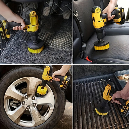 Conjunto de 3 acessórios para escova ,kit de ferramentas para escova de lavagem