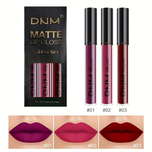 Conjunto de 3 batons líquidos matte.
