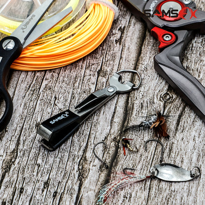 Kit de ferramentas para linha de pesca SAMSFX - Nós de amarração rápidos, afiador