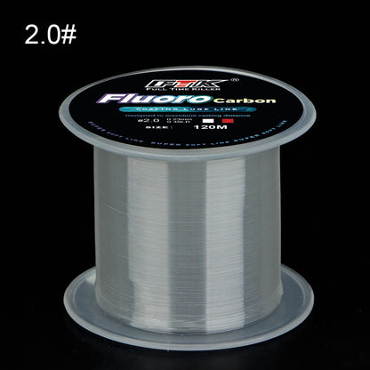 Linha de pesca de carpa monofilamento de nylon com revestimento de microfluorcar