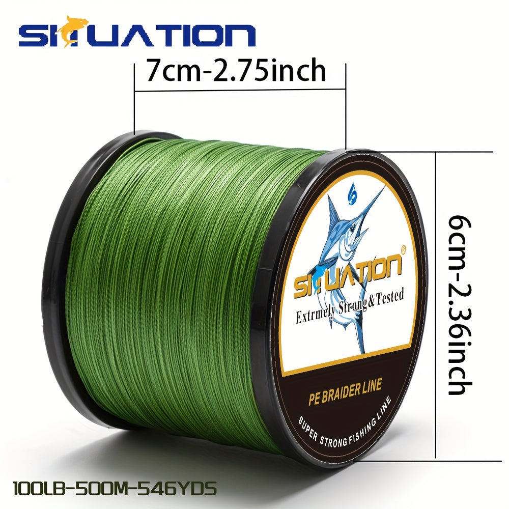 300M/328YDS, 500M/546YDS, linha de pesca super forte, fio trançado multifilar