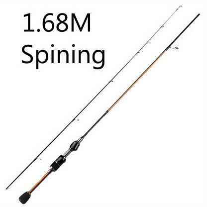 Vara de pesca giratória Skmially Carbon Ul 70,87 polegadas 1,68 m 0,8-5 g Vara de pesca giratória ultraleve para fundição Acessórios para pesca Vara de pesca