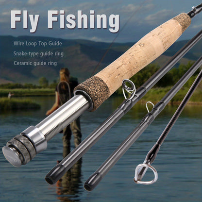 Vara de pesca com mosca Sougayilang 5/6WT em grafite