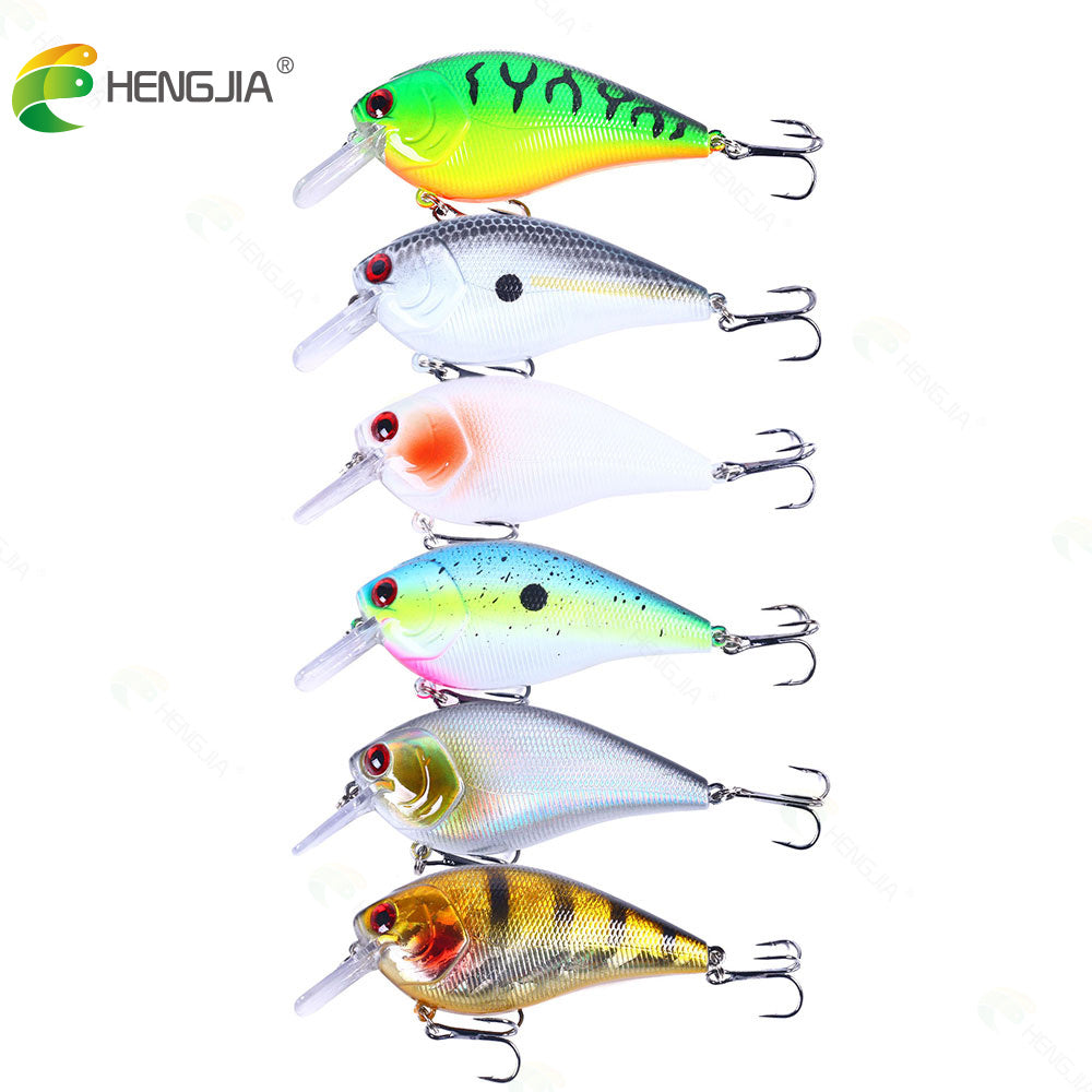 Conjunto de 6 peças de iscas artificiais premium para robalo e lúcio.