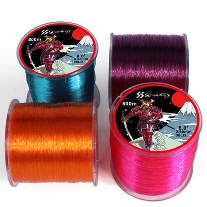 Linha de pesca de nylon monofilamento premium Sougayilang 4X, 500 m/546 jardas,