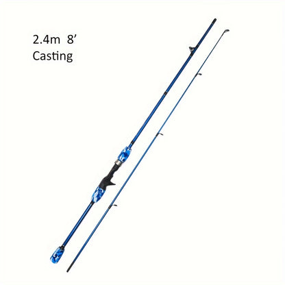 Conjunto de varas de pescar spinning/casting - 1,8 m/6', 2,1 m/7', 2,4 m/8'..
