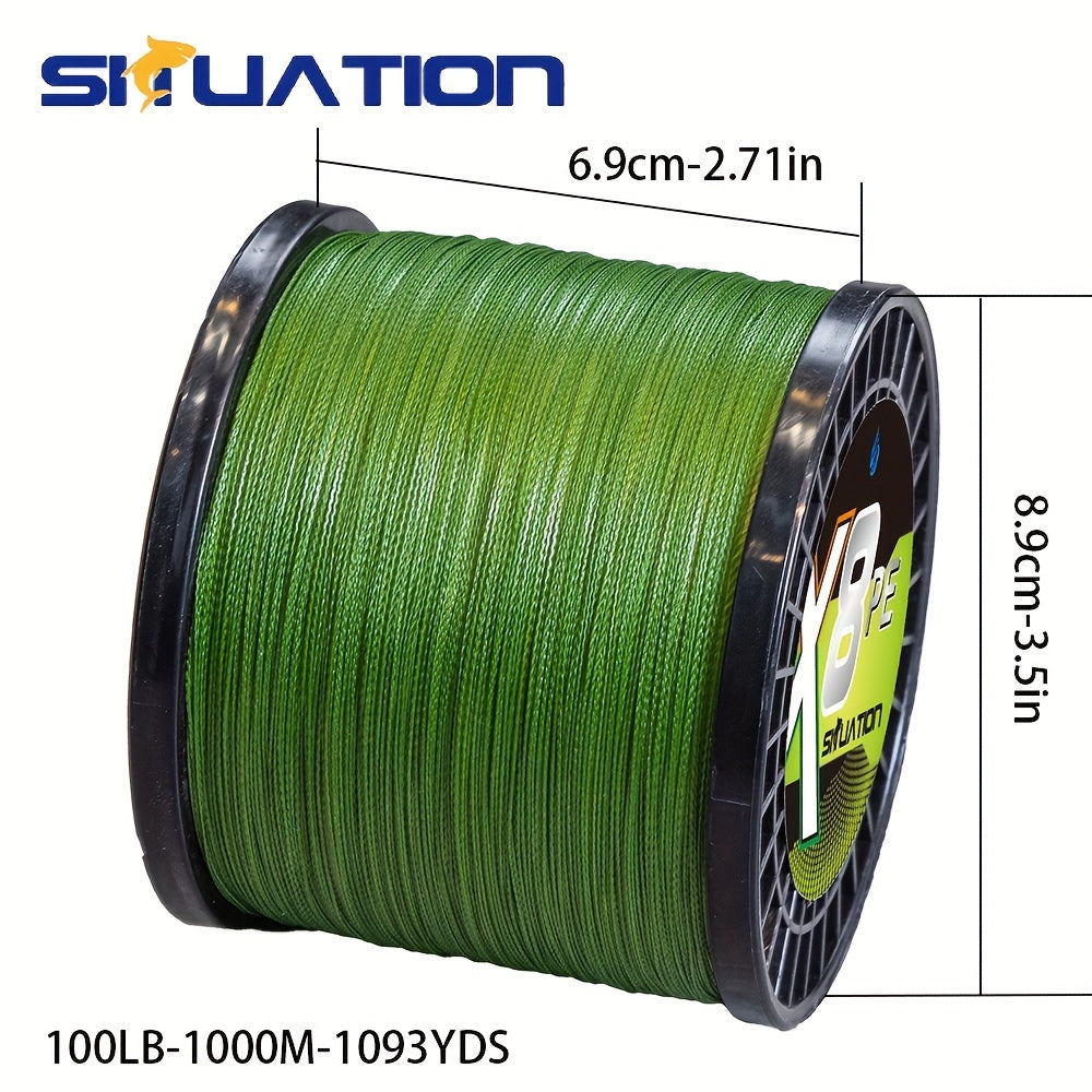 Linha de pesca super forte 1000M/1093YDS - Linha trançada multifilar de PE resistente