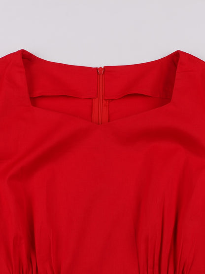 Vestido curto feminino estilo A-Line, vestido de coquetel franzido.
