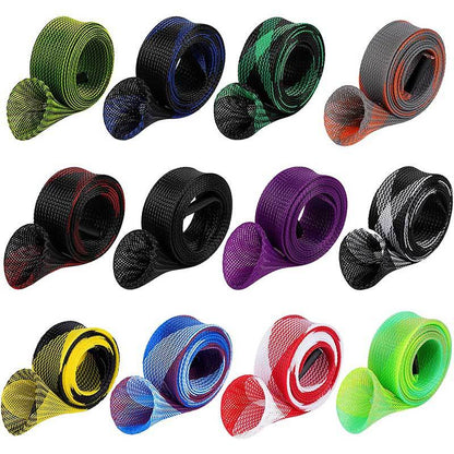 Pacote com 12 capas para varas de pesca em malha trançada - protege varas de arremesso e spinning, ideais para pesca marítima e armazenamento de equipamentos