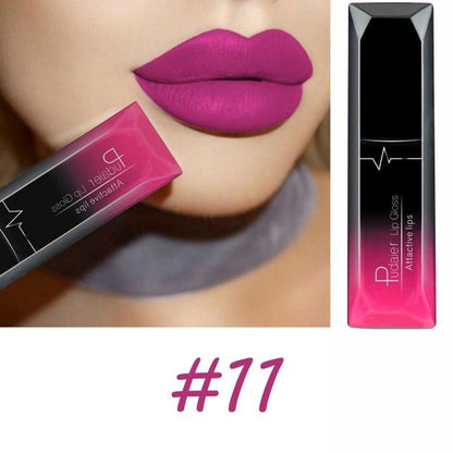 Maquiagem labial, 18 cores, brilho labial super matte,  longa duraçao.